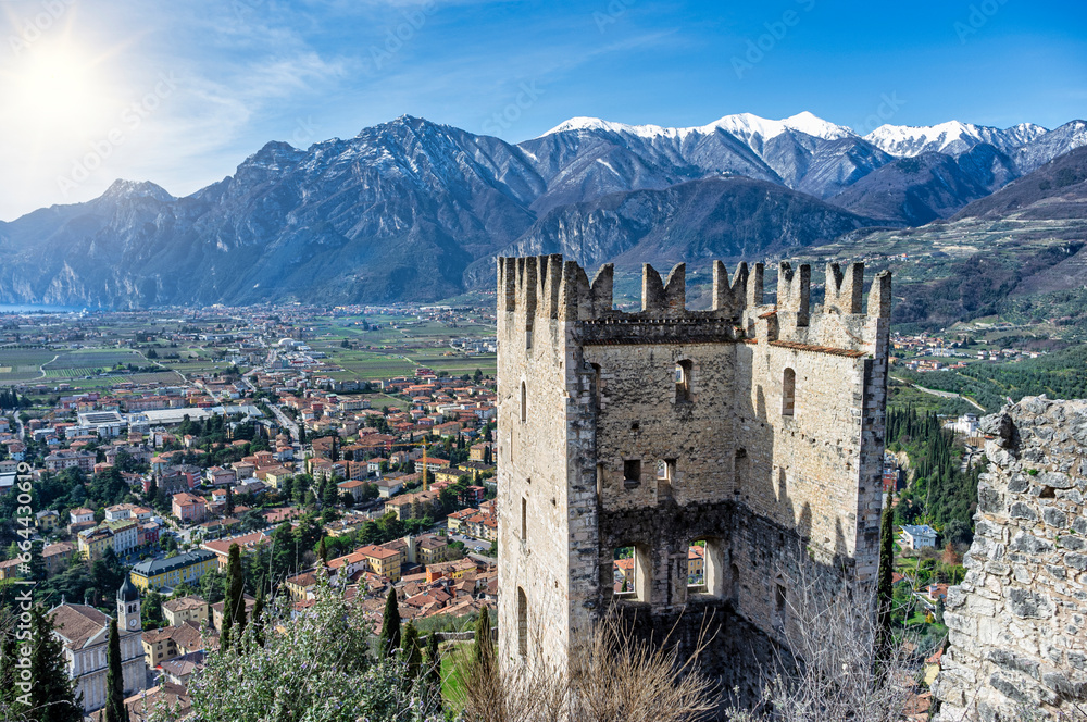 Arco Castle located in Arco, Trento province, Italy