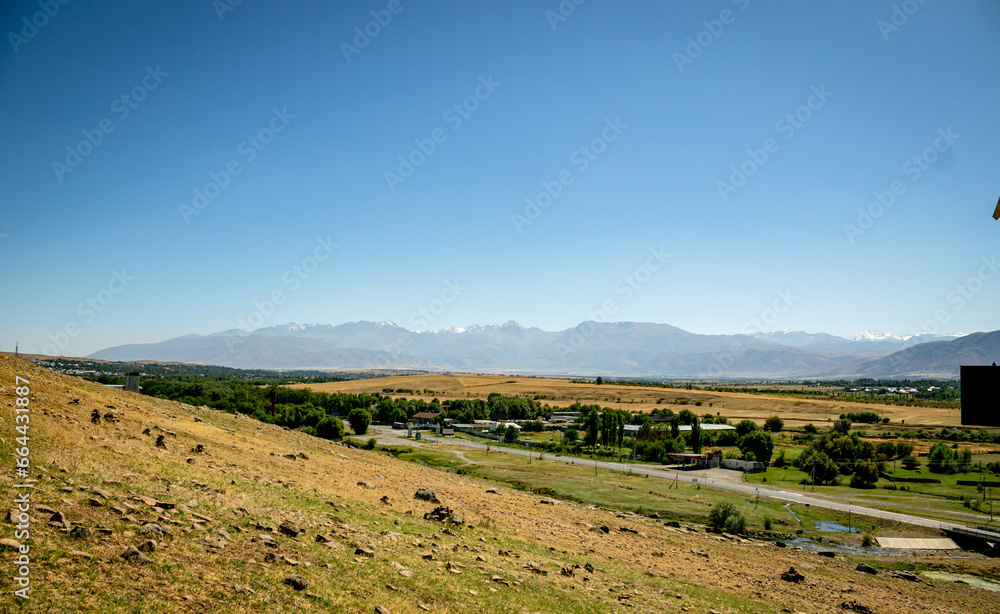 top view of south Kazakhstan nature, mountain and nature view