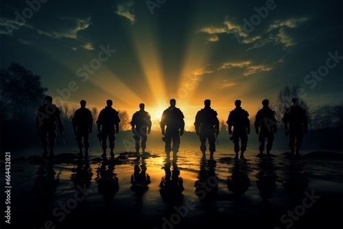 The Unseen Protectors Army soldier silhouettes unveiled as silent guardians © Muhammad Ishaq