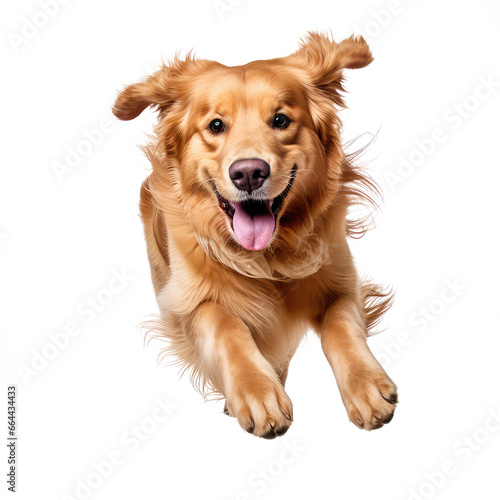 golden retriever dog isolated on white