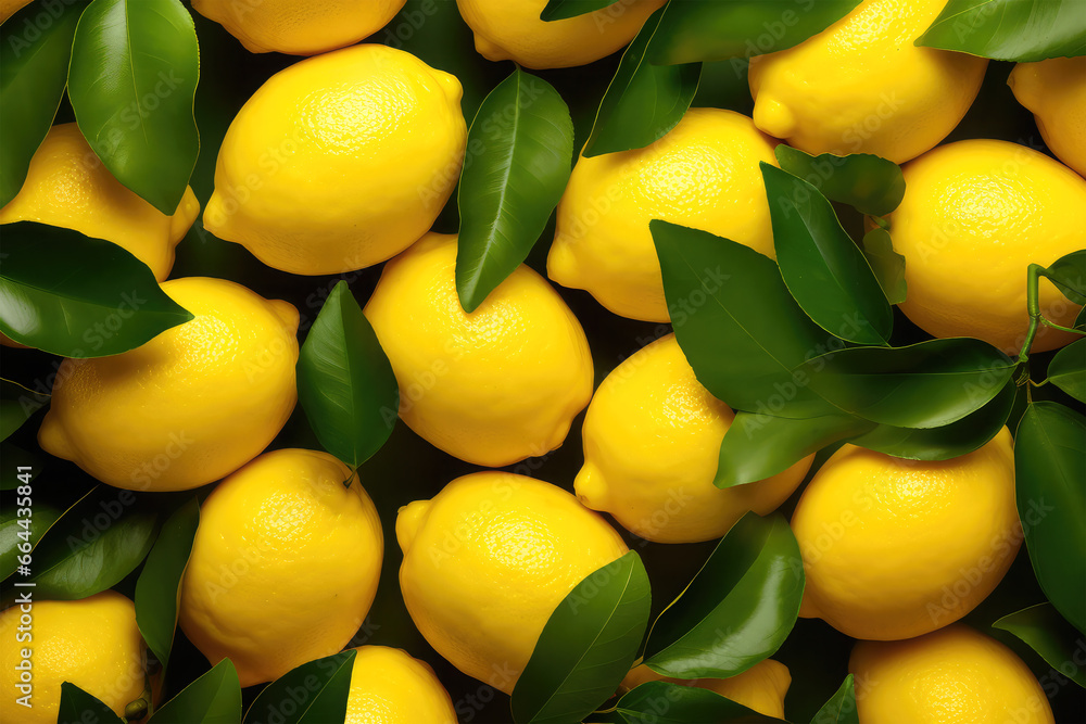 lemon fruits on background