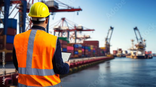 Stevedore, loading master, port captain or supervisor in charge of command working on board the ship in port for safety loading discharging operation
