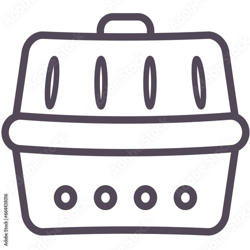 Fototapeta Naklejka Na Ścianę i Meble -  Digital png illustration of cat cage on transparent background