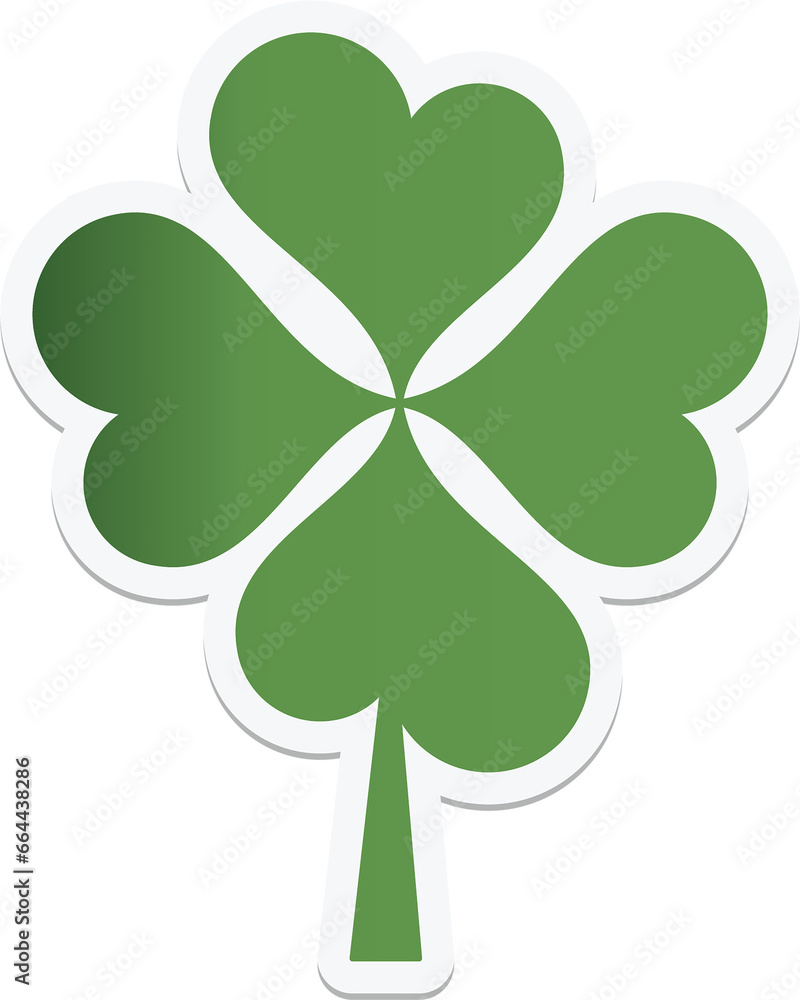 Digital png illustration of green clover on transparent background