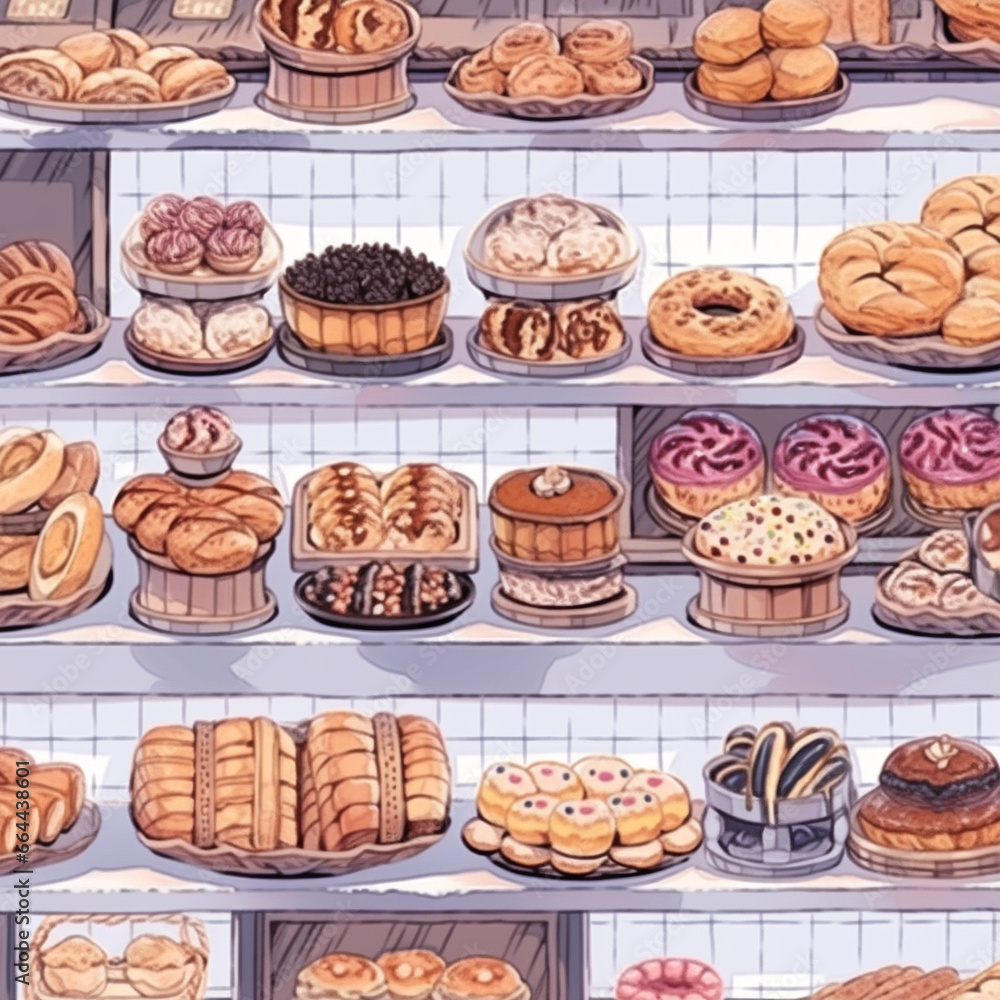 French pastry shop. AI Generated