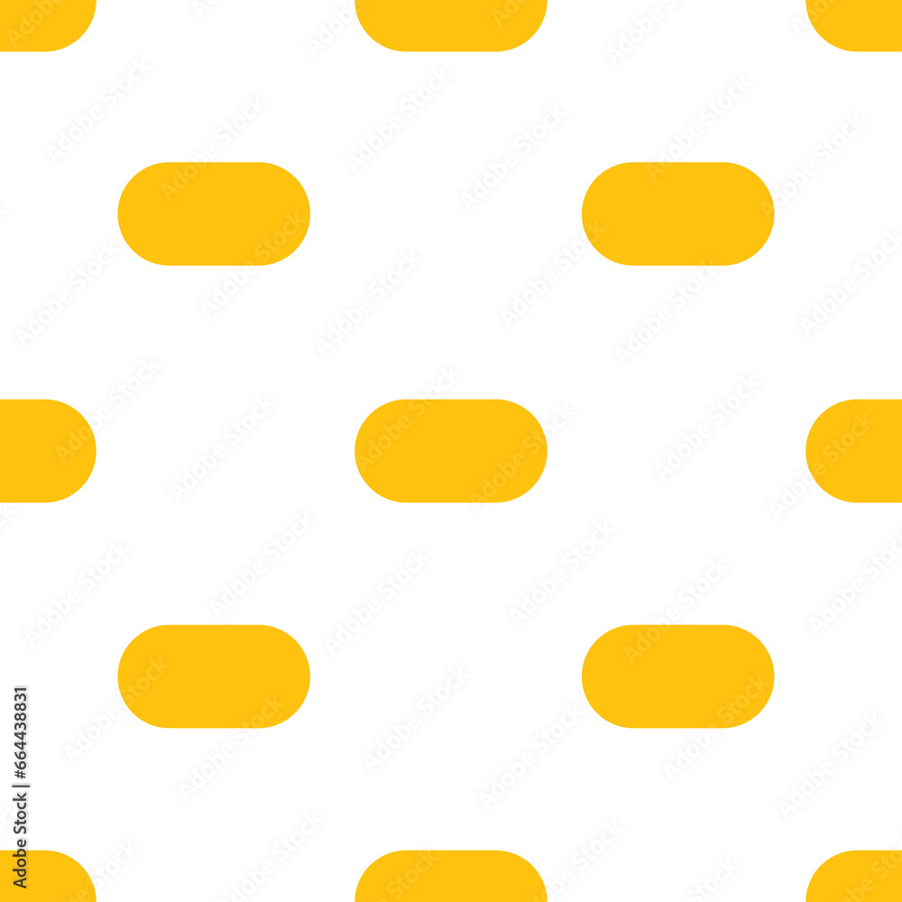 Digital png illustration of yellow pattern of repeated shapes on transparent background