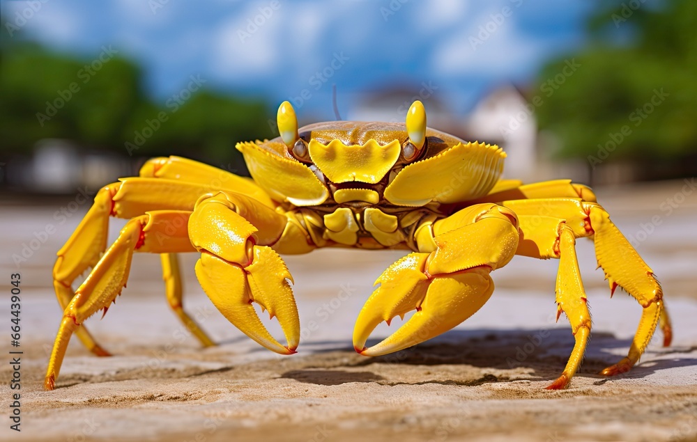 Yellow land crab. Yellow land crab.