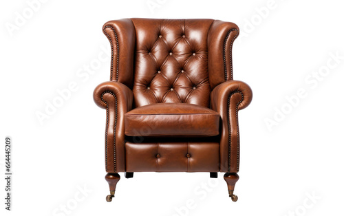 Luxe Leather Recliner Chair on Transparent Background