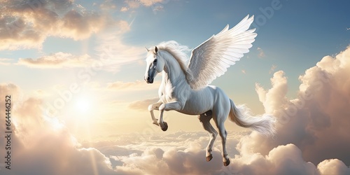 A white horse with wings. © MSTASMA