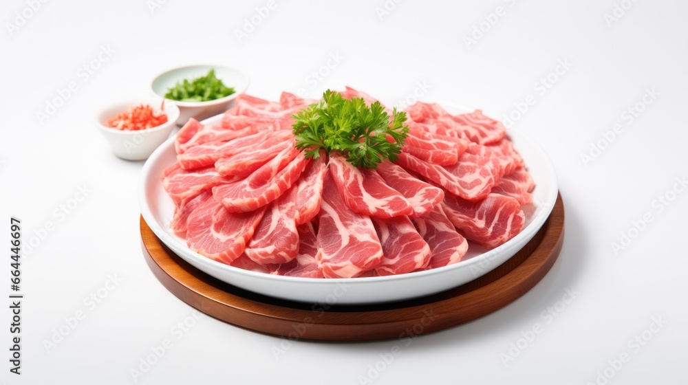 Mouthwatering Korean BBQ isolatedon white background Mouthwatering Korean BBQ isolatedon white background