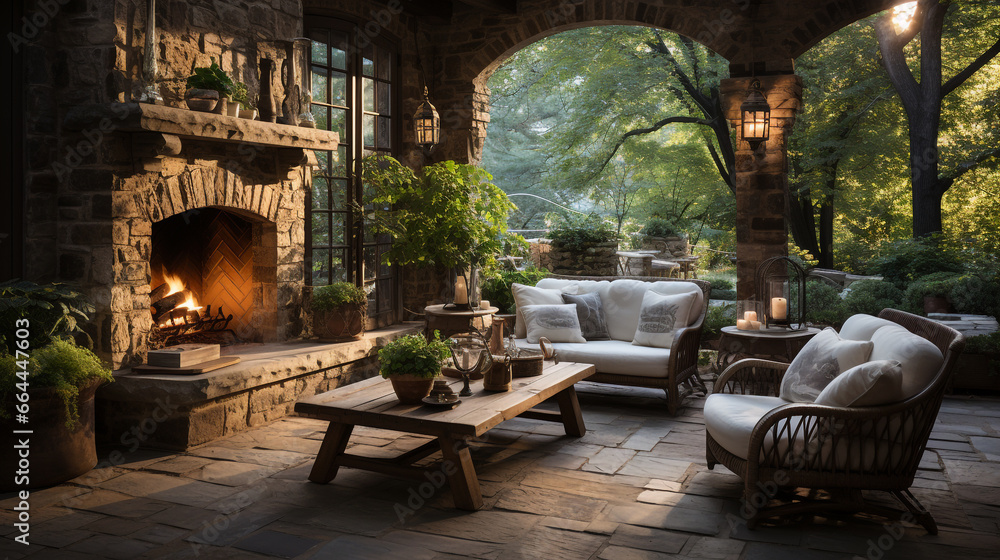 Cozy and inviting outdoor seating area