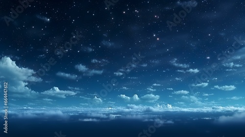 Fluffy volumetric cloud at night against a dark blue background