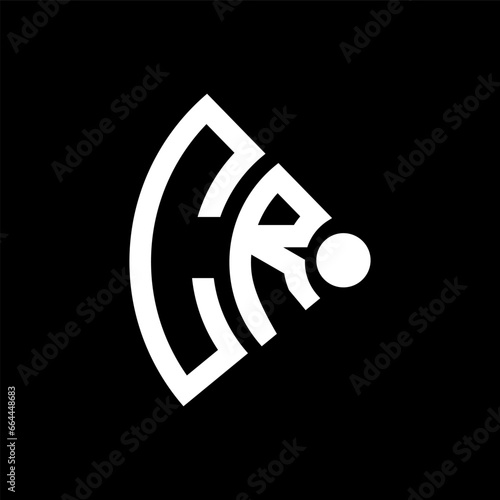 CR letter logo design.CR creative initial CR letter logo design. CR creative initials letter logo concept.

