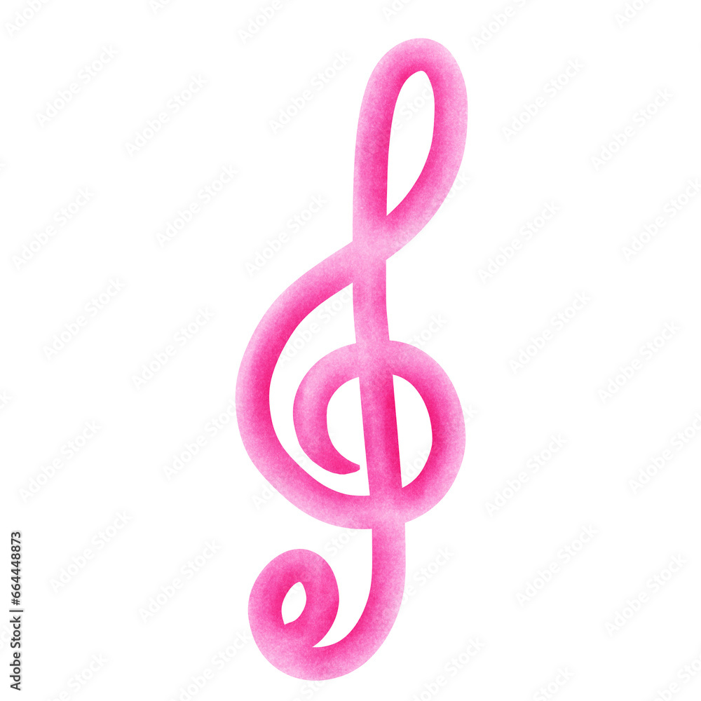 treble clef on a pink background treble clef on a pink background