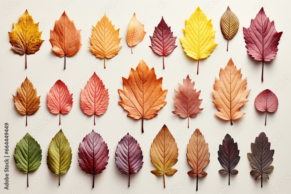 collection of autumn leaves collection of autumn leaves