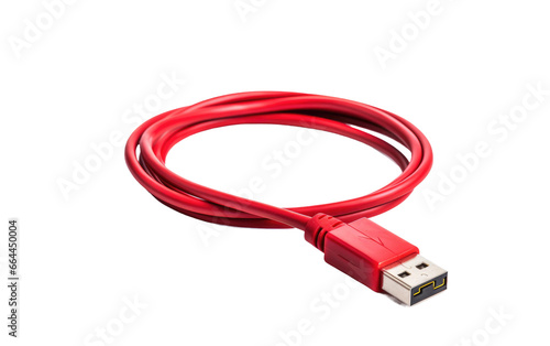 Durable Micro USB Cord on Transparent Background