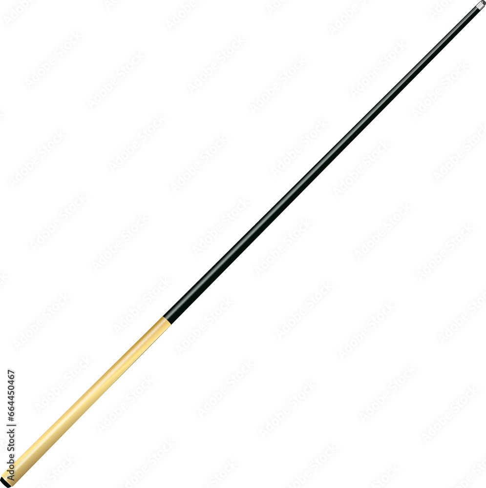 Obraz premium Billiard cues on green background. Snooker sports equipment. Vintage pool cue illustration.