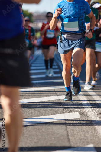 Runners on the street. Healthy lifestyle. Marathon. Athletics. Vertical