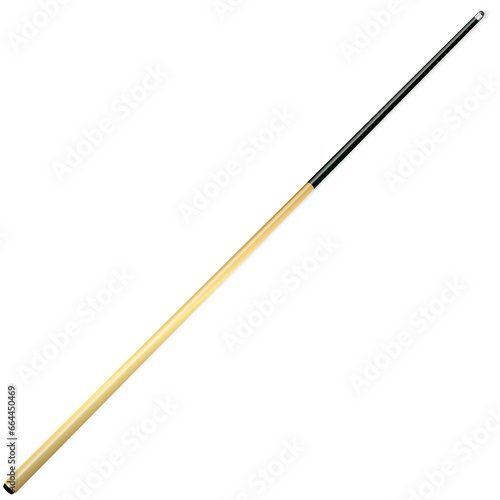 Billiard cues on green background. Snooker sports equipment. Vintage pool cue illustration.