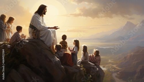 Jesus Christ speaking to children