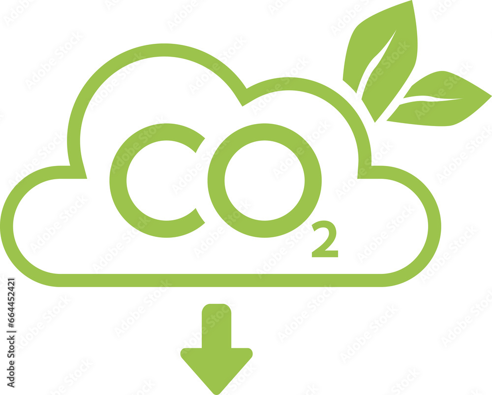 CO2 emission reduction neutrality concept icon. CO2 emission reduction neutrality concept icon.