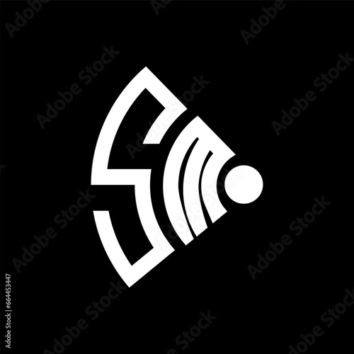 SM letter logo design.SM creative initial SM letter logo design. SM creative initials letter logo concept.
