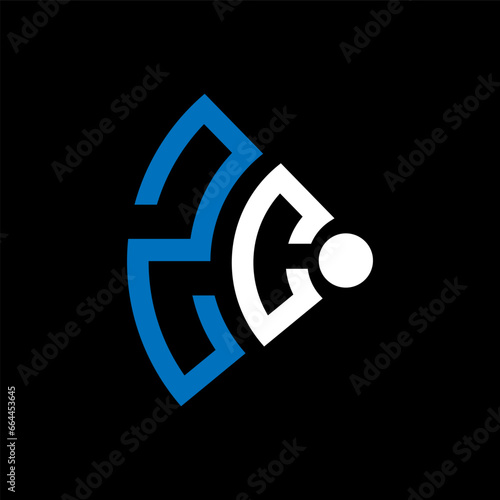 ZC letter logo design.ZC creative initial ZC letter logo design. ZC creative initials letter logo concept.
