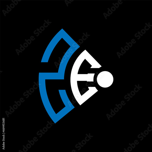 ZE letter logo design.ZE creative initial ZE letter logo design. ZE creative initials letter logo concept.
