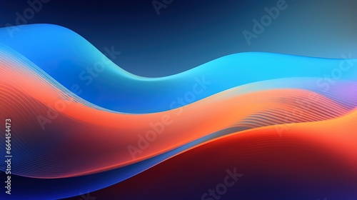 colored background of energy flow with threads and waves. Sound wave on a dark background.