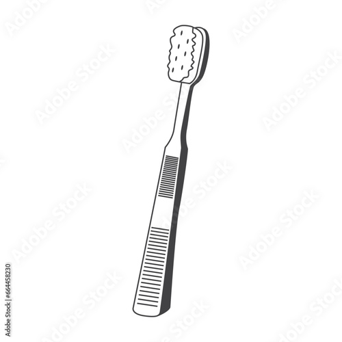 Retro toothbrush Vector Stock Illustration vintage toothbrush