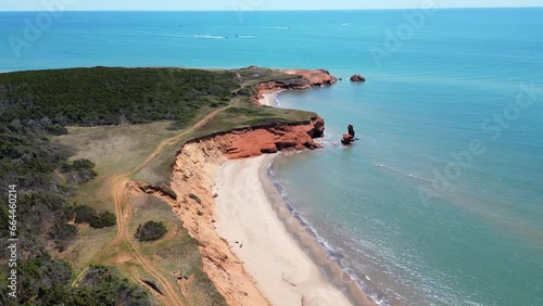 Flight Over Grande Entrée Island, Îles de la Madeleine, Quebec photo