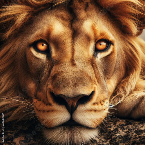 El león feroz y valiente
