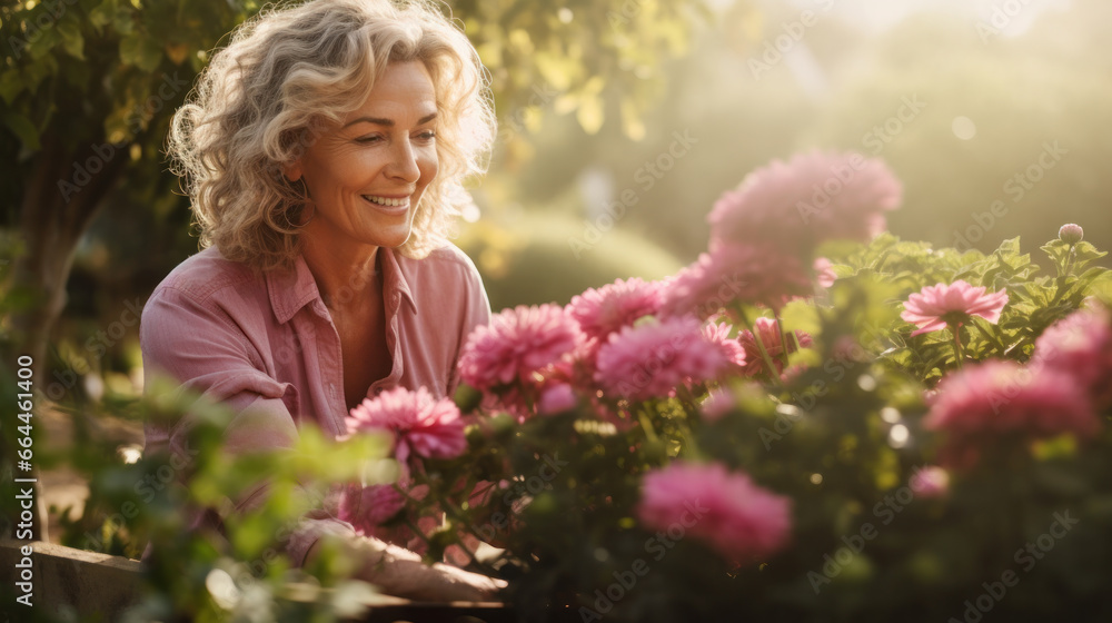 Shot of happy senior woman taking care of her plants while looking at camera in her greenhouse Shot of happy senior woman taking care of her plants while looking at camera in her greenhouse