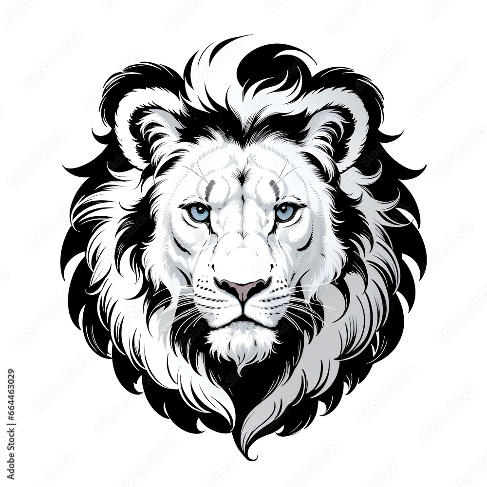 Obraz premium lion head vector