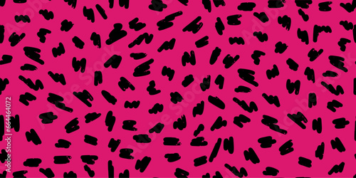 Modern minimal abstract brush shapes pattern. Collage contemporary print. Fashionable template for design

