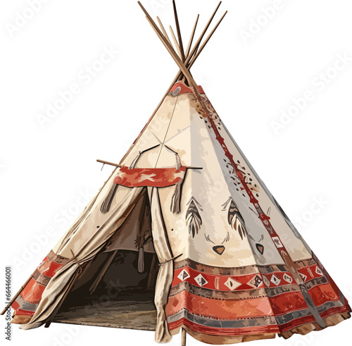 Native american tent clip art