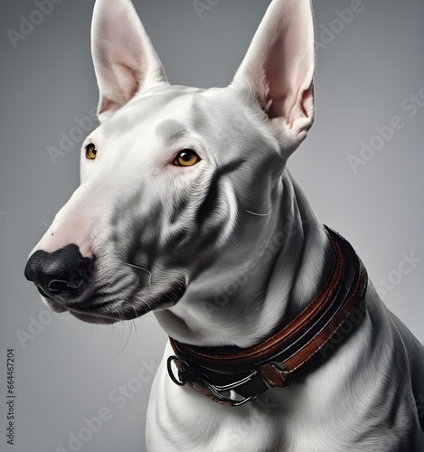 Majestic Bull Terrier in Professional Studio Photography. generative ai