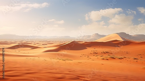 Landscape of the beautiful desert of Merzuga, Morocco.