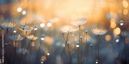 abstract bokeh flowers and plant background photo