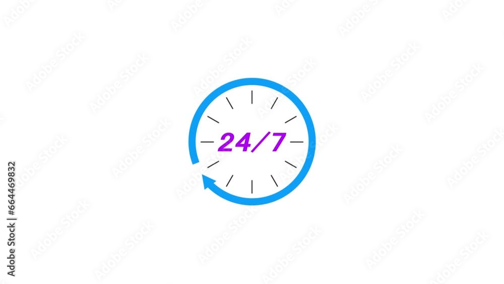 abstract 24 hours open timer clock animation 4k abstract 24 hours open timer clock animation 4k