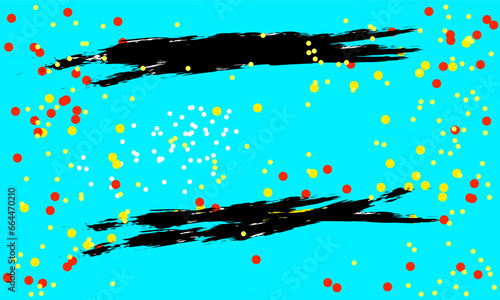 Abstract blue watercolor background with splashes and dots pattern.