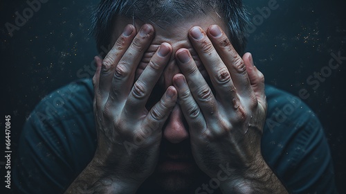 The hands of an anxious person tremble in a close-up, illustrating nervousness and disquiet.