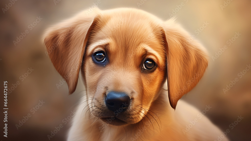 A beguiling close-up shot of an endearing pup with piercing, tender eyes that will warm any viewers' hearts and enhance any project or commercial.