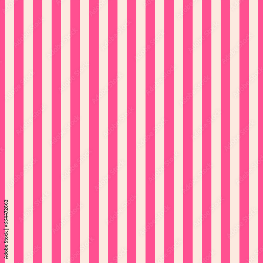 Background of narrow straight vertical stripes in pink and beige pastel colors. Seamless repeating vector pattern. Background of narrow straight vertical stripes in pink and beige pastel colors. Seamless repeating vector pattern.