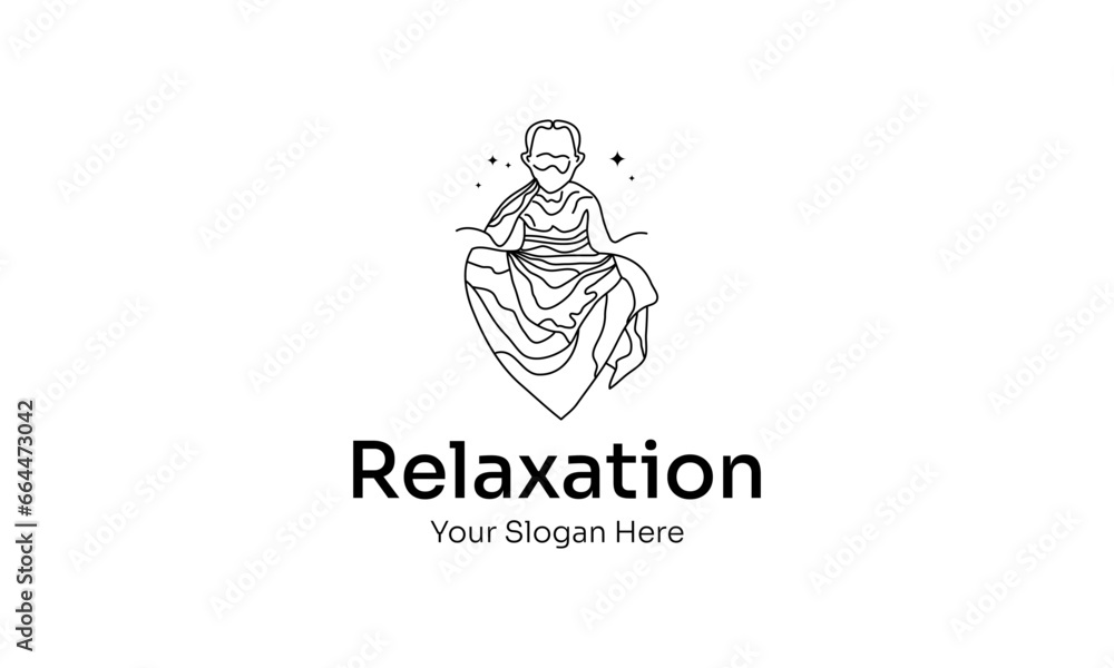 Meditation, Relax, yoga and spiritual logo