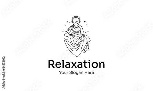 Meditation, Relax, yoga and spiritual logo