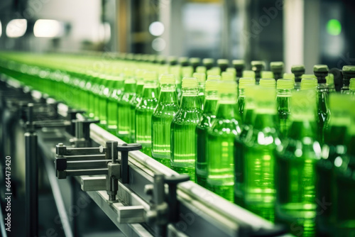 Industrial Production of Extract Bottles in Progress © Andrii 