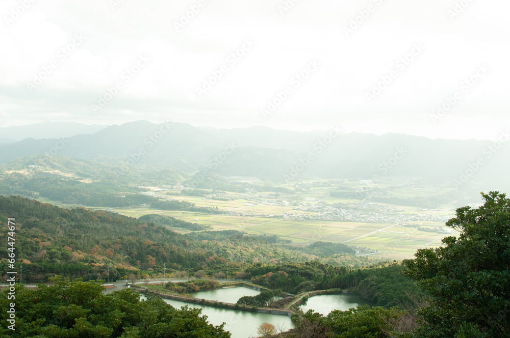 Fototapeta premium landscape with lake and mountains