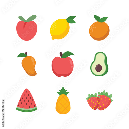 Deliciously Dazzling Flat Vector Fruit Illustrations