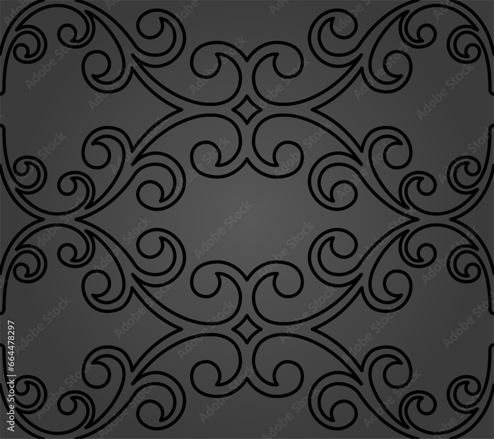 Seamless vector ornament. Modern wavy background. Geometric modern dark pattern Seamless vector ornament. Modern wavy background. Geometric modern dark pattern